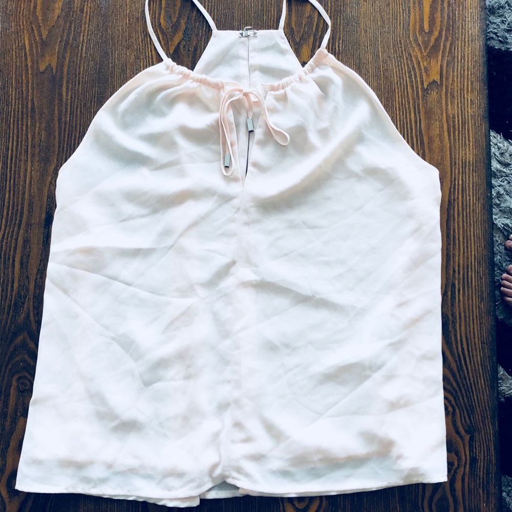 Strappy pale pink top